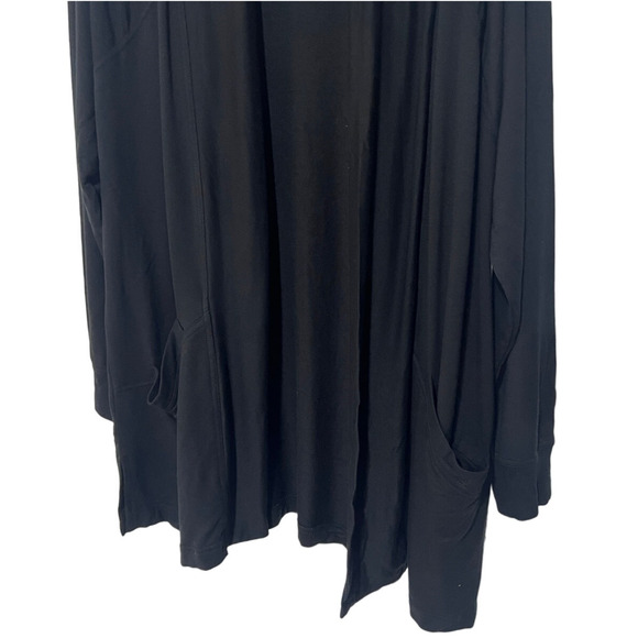 ALFANI WOMENS MEDIUM CASUAL LOUNGE SHRUG CARDI WRAP POCKETS CLASSIC BLACK NEW! - Picture 6 of 12